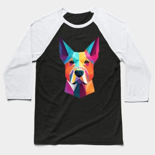 Geometrical Dog, vibrant, calm brown eyes #3 Baseball T-Shirt